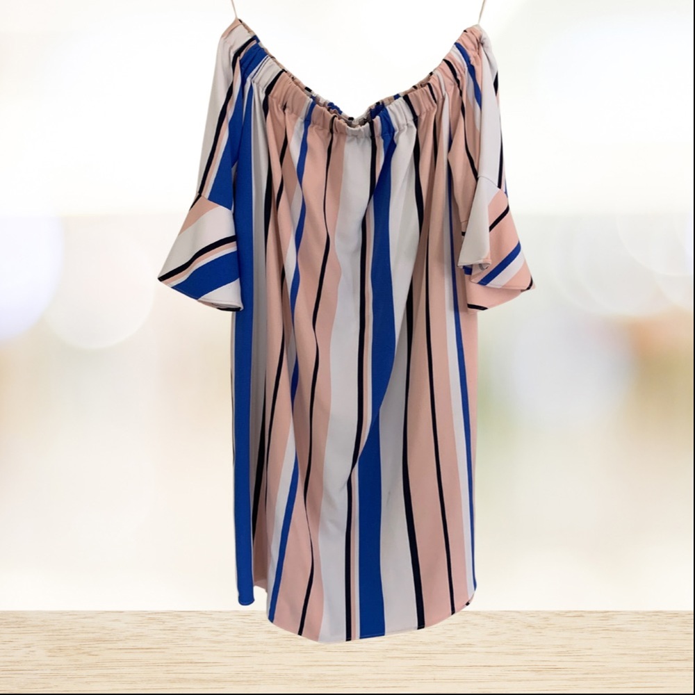 Dress | Medium | Pink & Blue Striped